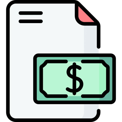 Cost budget archive files and folders icon Cost budget archive files and folders icon