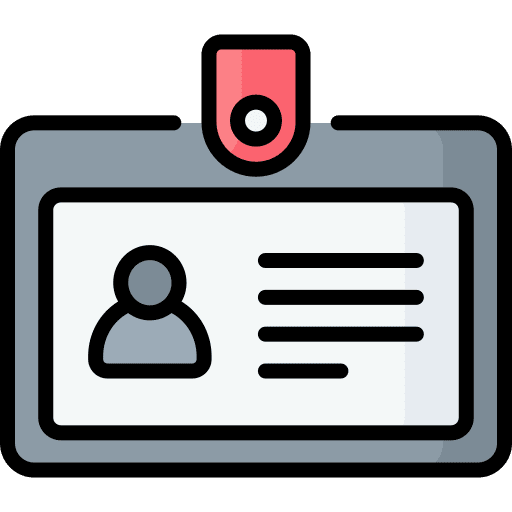 Id card identification pass identity icon Id card identification pass identity icon