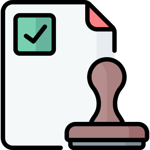 Stamp files and folders approved check icon Stamp files and folders approved check icon