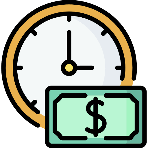 Time is money time business and finance business icon Time is money time business and finance business icon