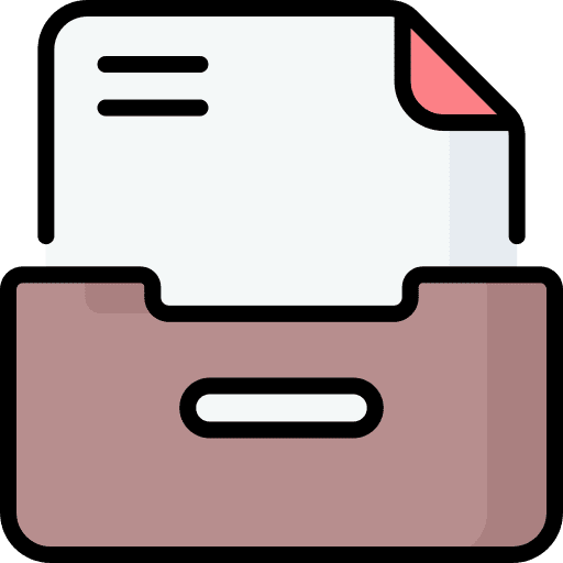 Folder box file data storage icon Folder box file data storage icon