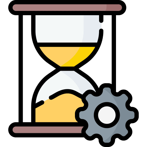 Time management clock hourglass waiting icon Time management clock hourglass waiting icon