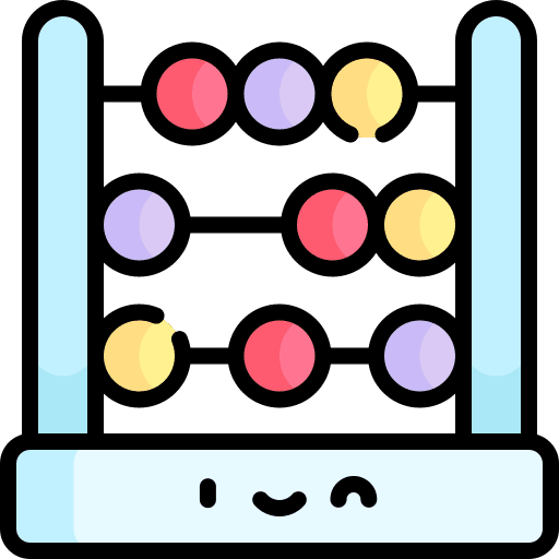 Abacus maths kid and baby abacus icon