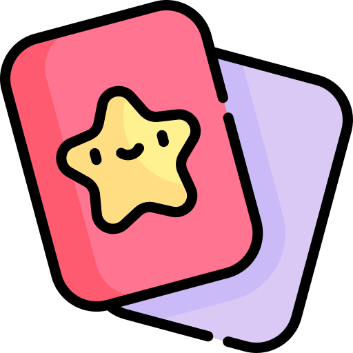 Card play child star shape icon