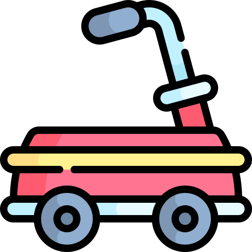 Cart play toy transportation icon