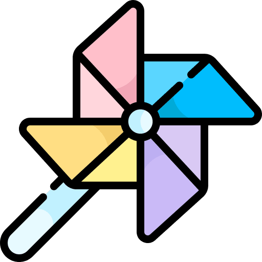 Pinwheel toy children wind icon