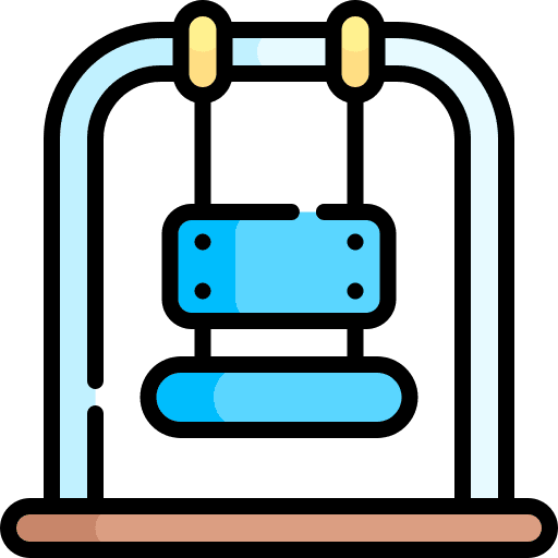 Swing children swing play icon