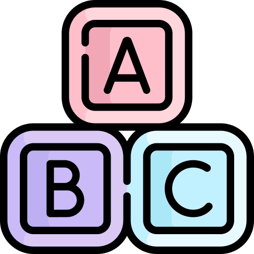 Blocks letter toy play icon