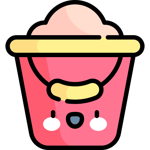 Sand bucket children childhood child icon