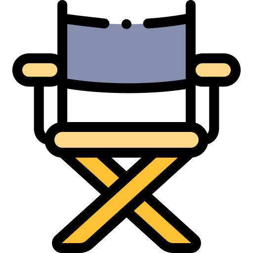 Director chair film director entertainment production icon