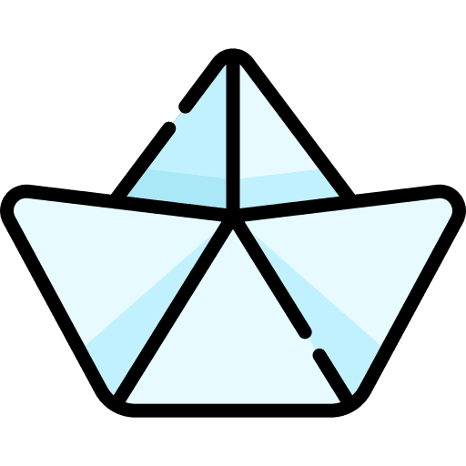 Paper boat craft art and design paper boat icon