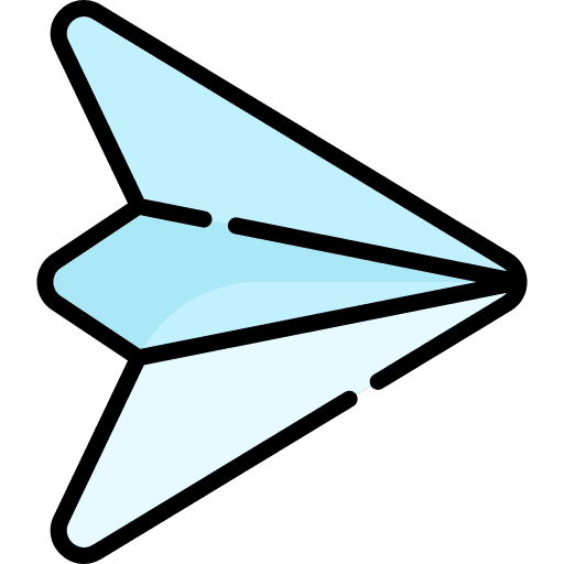 Paper plane origami craft paper icon