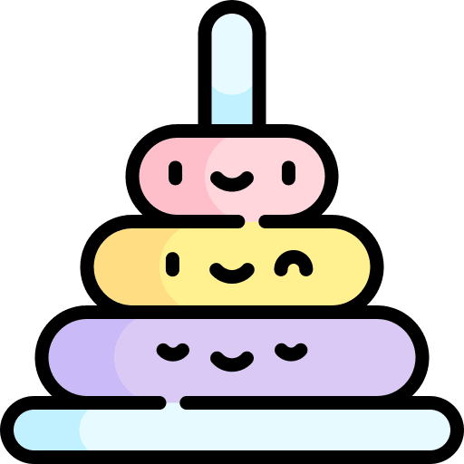 Pyramid childhood toy child icon