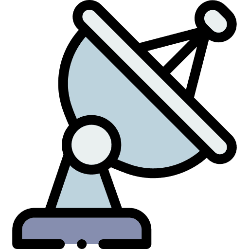 Satellite dish signal dish radio antenna parabolic dishes icon Satellite dish signal dish radio antenna parabolic dishes icon