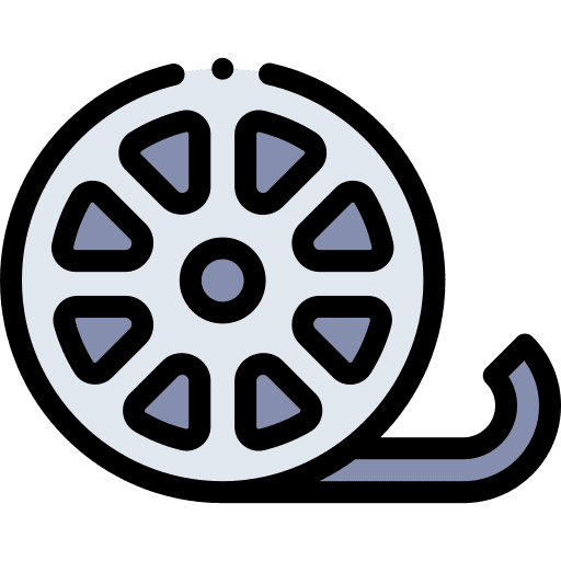 Movie reel cinema communications movies icon Movie reel cinema communications movies icon