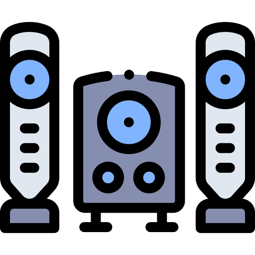 Home theater electronics audio system home theater icon Home theater electronics audio system home theater icon