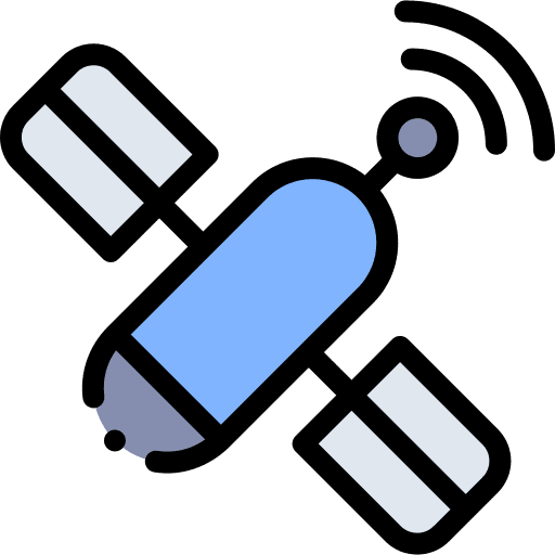 Satellite connection technology space satellite icon Satellite connection technology space satellite icon