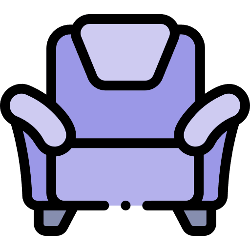 Armchair furniture and household pillow couch icon Armchair furniture and household pillow couch icon