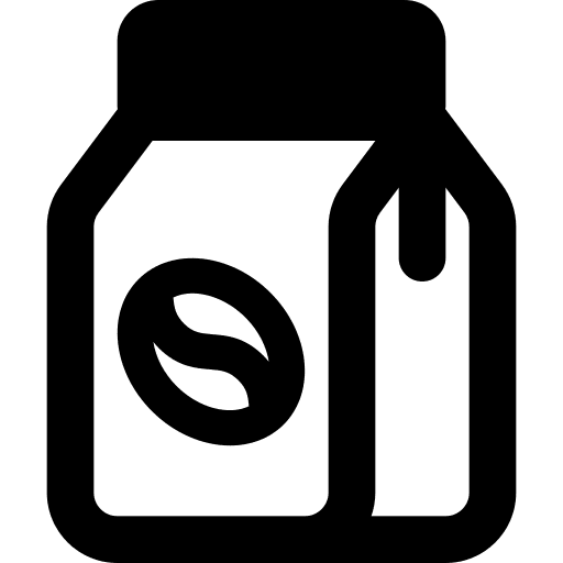 Coffee bag coffee bag drinks seeds icon