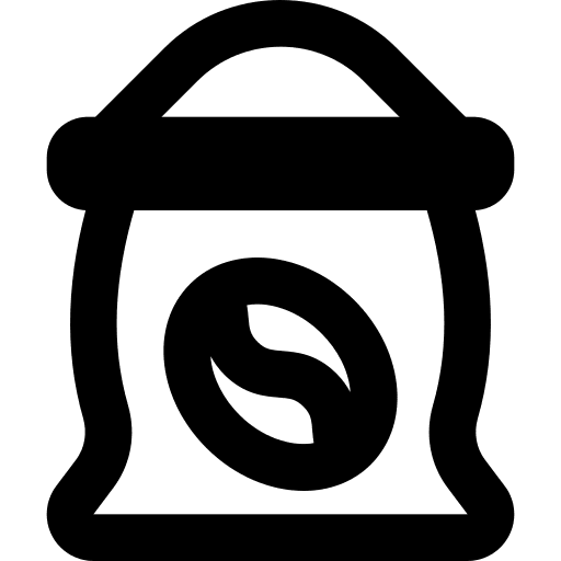 Coffee bag sack coffee seeds icon