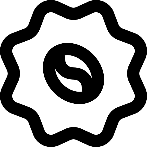 Coffee bean quality food beans icon