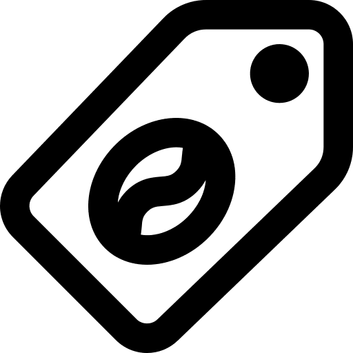 Price tag coffee beans food food and restaurant icon