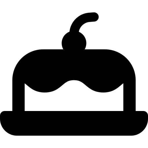 Pudding gastronomy food and restaurant sweet icon