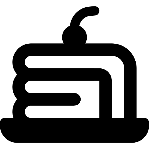 Cake fast food dessert bakery icon