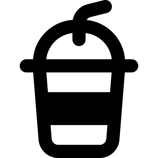 Cold drink chocolate plastic cup summer icon