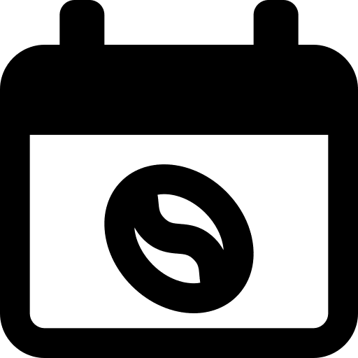 Calendar coffee breaks calendar food icon