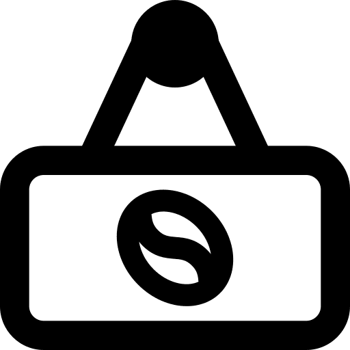 Signboard coffee shop cafe seeds icon