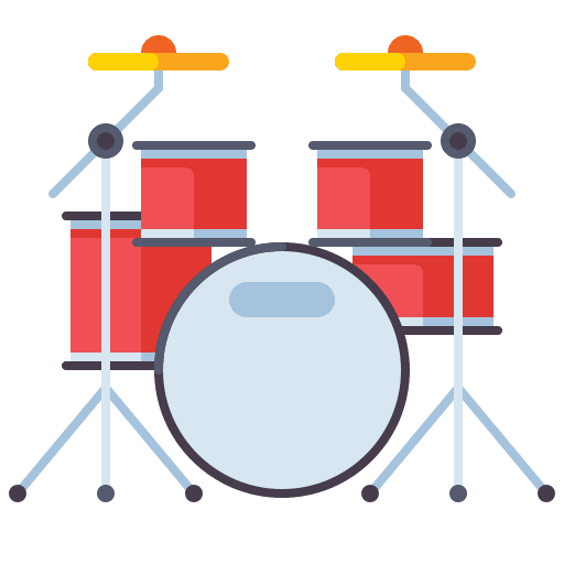 Drum set drum orchestra drums icon