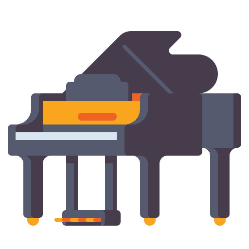 Grand piano musical instrument audio musical icon