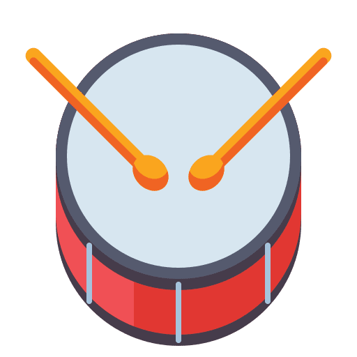 Snare drum drumstick christmas music and multimedia icon