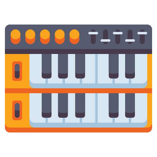 Synthesizer organs piano music icon