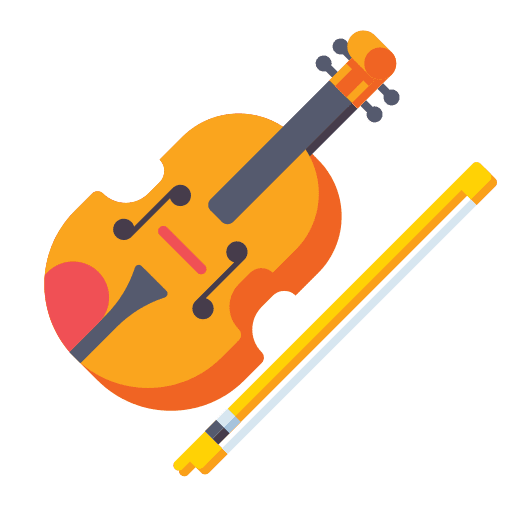 Violin hobbies and free time music and multimedia music icon