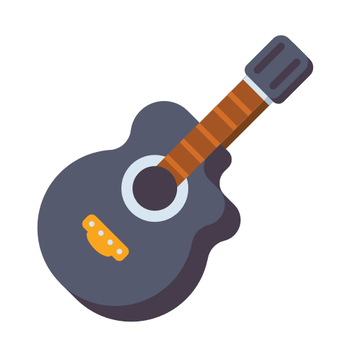 Acoustic guitar orchestra folk guitar icon