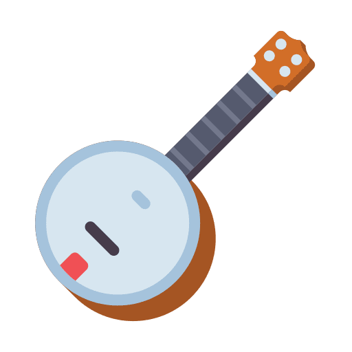 Banjo instrument orchestra music and multimedia icon