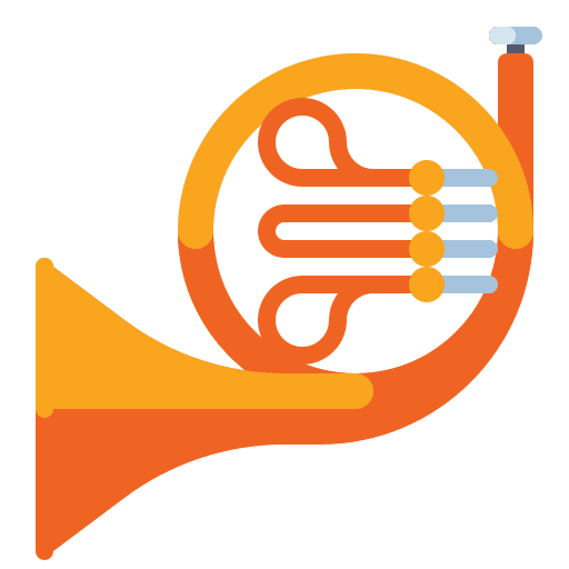 French horn music and multimedia music french horn icon