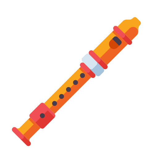 Recorder whistle music and multimedia saint patrick icon