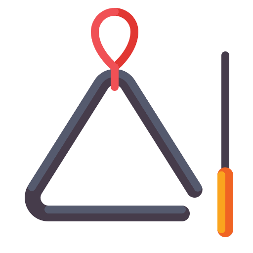 Triangle orchestra triangle music icon