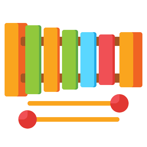 Xylophone percussion instrument music kid icon