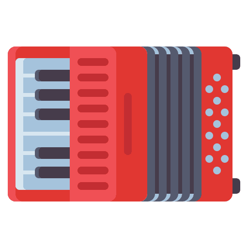 Accordion harmonic musical instrument musical icon
