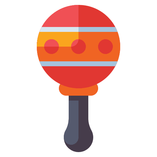 Rattle music shaker maracas icon