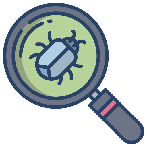 Bug search debug seo and web icon