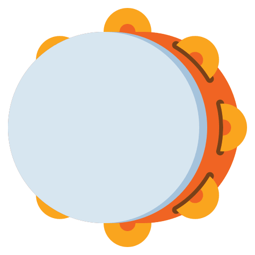 Tambourine jingle musical orchestra icon