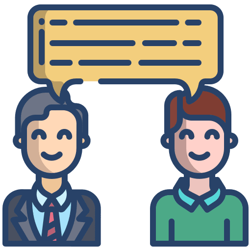 Feedback comunications influencer people icon