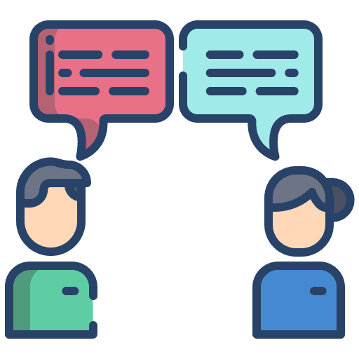 Feedback face to face multimedia user icon