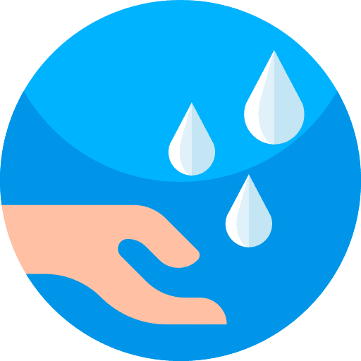 Watering farming and gardening hand splash icon