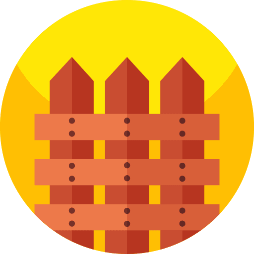 Fence protection barrier farming and gardening icon